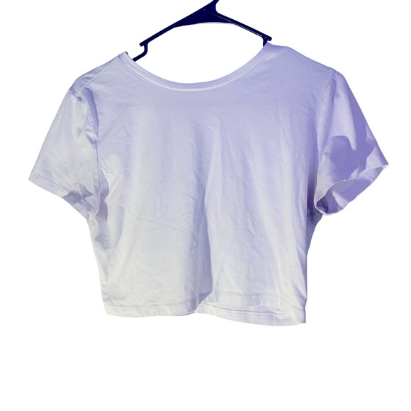 White short sleeve crop top - Picture 1 of 1